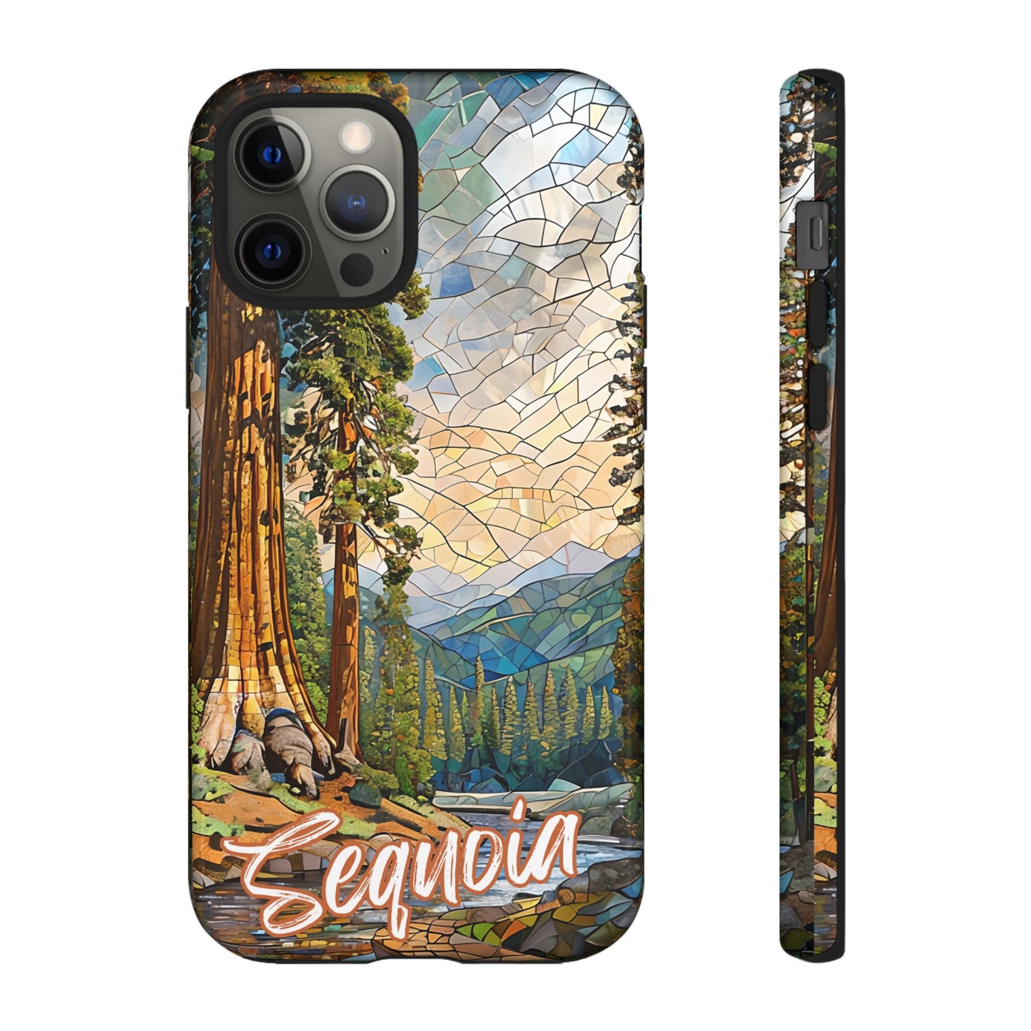Sequoia National Park Northern California Phone Case, Mosaic Phone Case, Mountain Nature Art, National Park Gift, Scenic Forest Phone Cover
