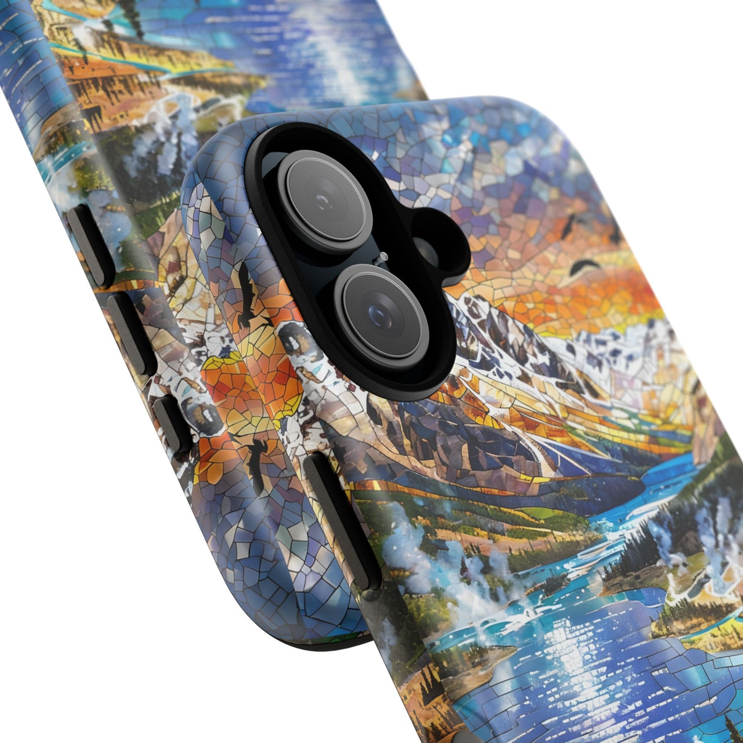 Yellowstone  National Park Phone Case, Mosaic Phone Case, Yellowstone National Park Gift, Scenic Mountains Phone Cover, Landscape Aesthetic