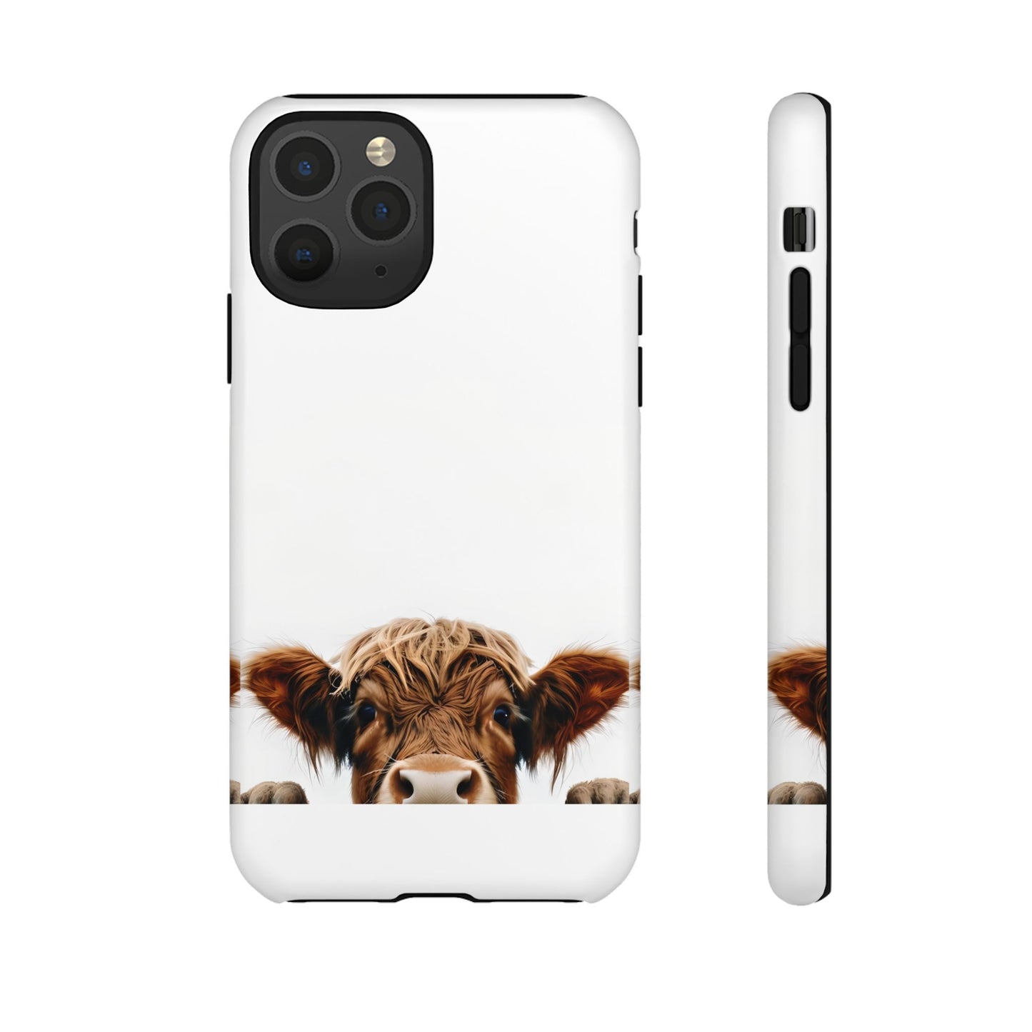 Highland Cow Phone Case - Cute Animal Lover Gift , Wildlife Nature Tough Phone Case , Compatible with iPhone, Galaxy, Google