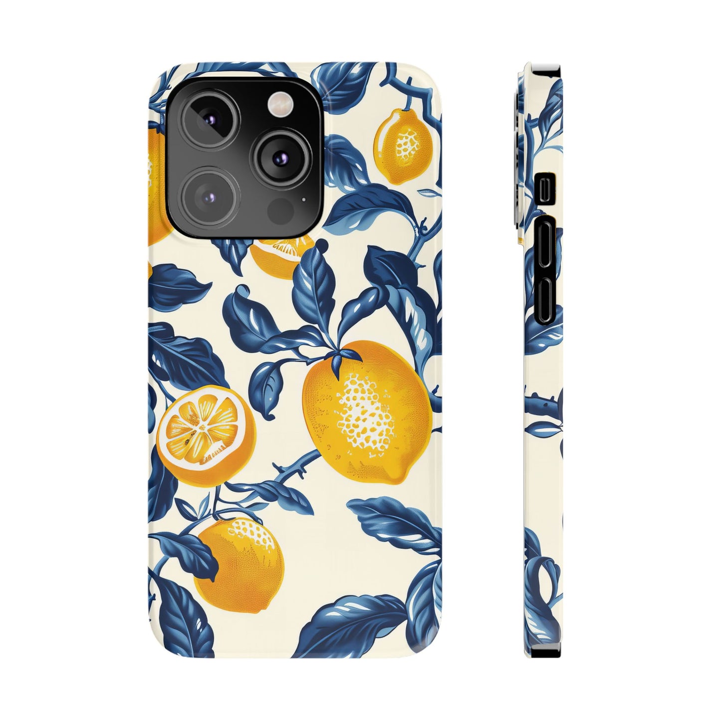 Lemon Floral Slim Phone Cases - Stylish Citrus Designs for Summer, Perfect Gift for Friends, Beach Vibes, Trendy Phone Accessories, [...]
