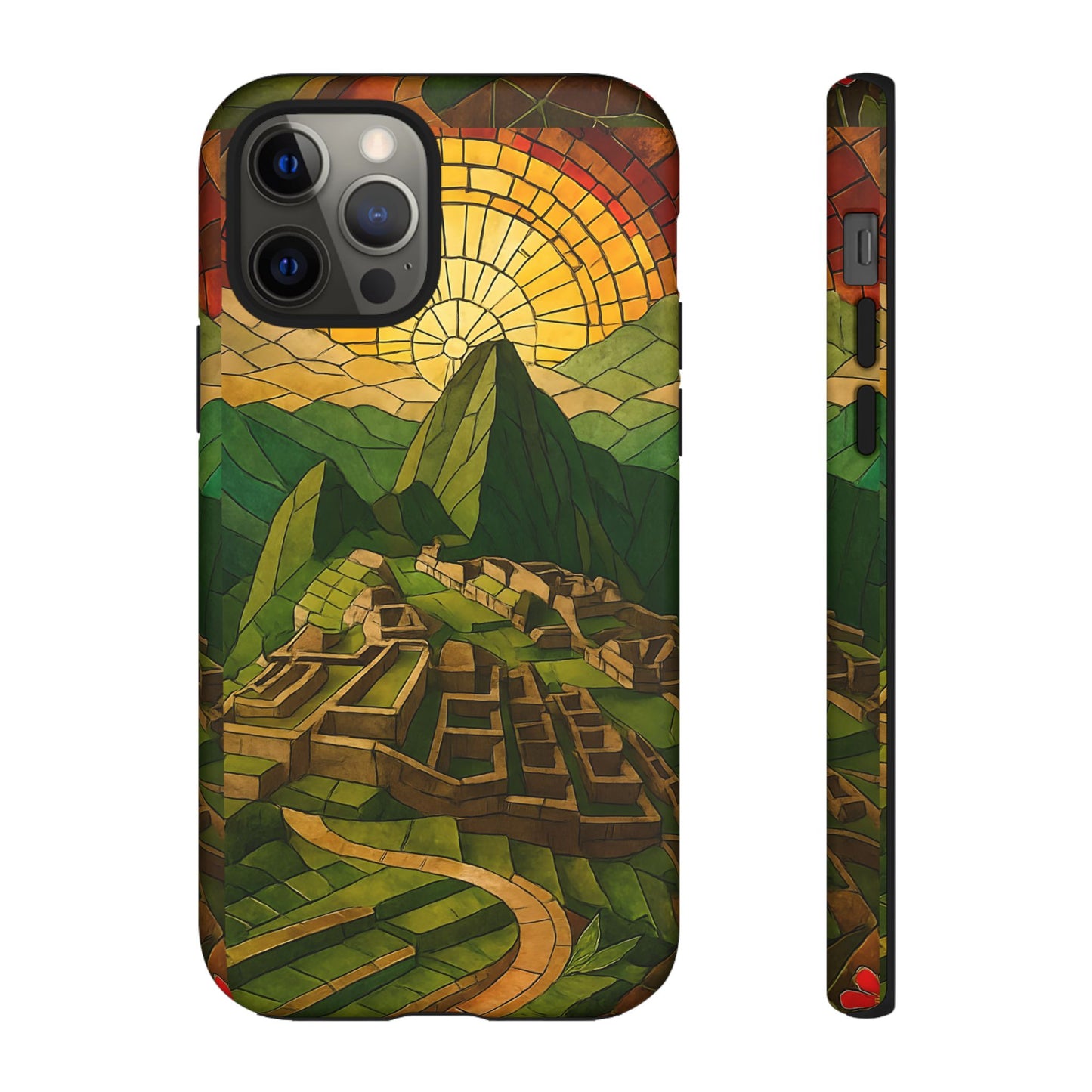 Inca Ruins Tough Phone Case - Machu Picchu Landmark Design, Historic Peru Travel Aesthetic Compatible with iPhone, Galaxy, and Google Phones