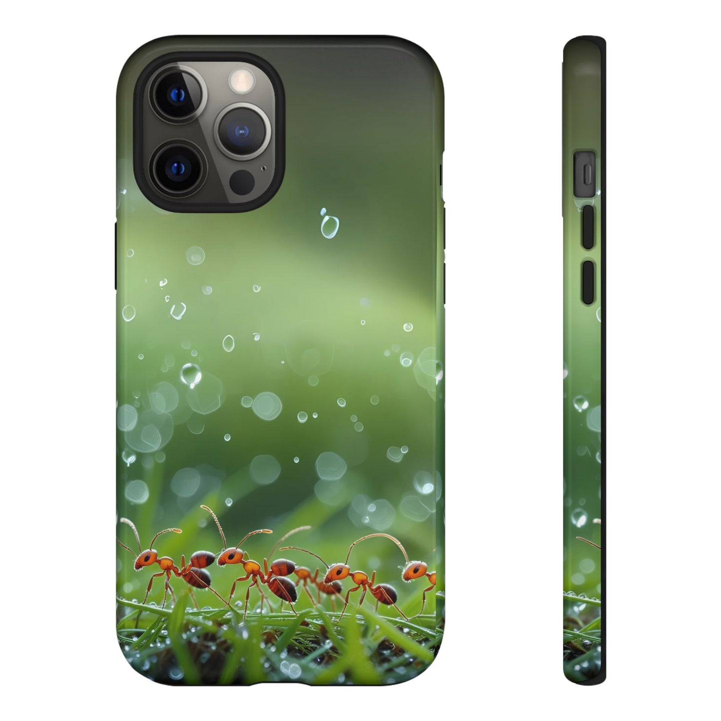 Marching Ant Pattern Tough Phone Case - Realistic Insect Art, Minimalist Nature Aesthetic, Compatible with iPhone, Galaxy, and Google Phones