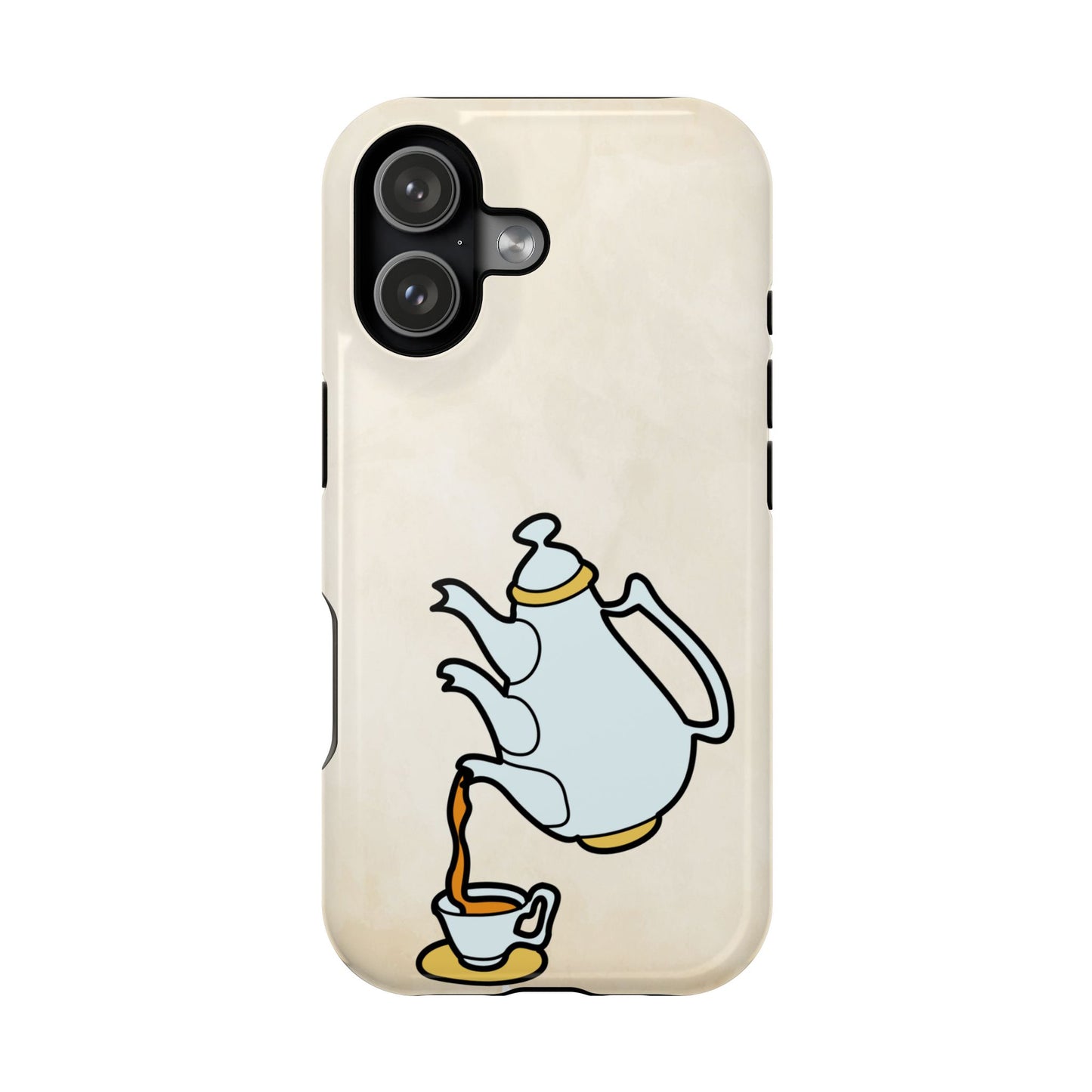 Alice in Wonderland Magnetic Phone Case, Tea Kettle and Cups Phone Cover, Compatible with iPhone 17, 16, 15, 14, 13