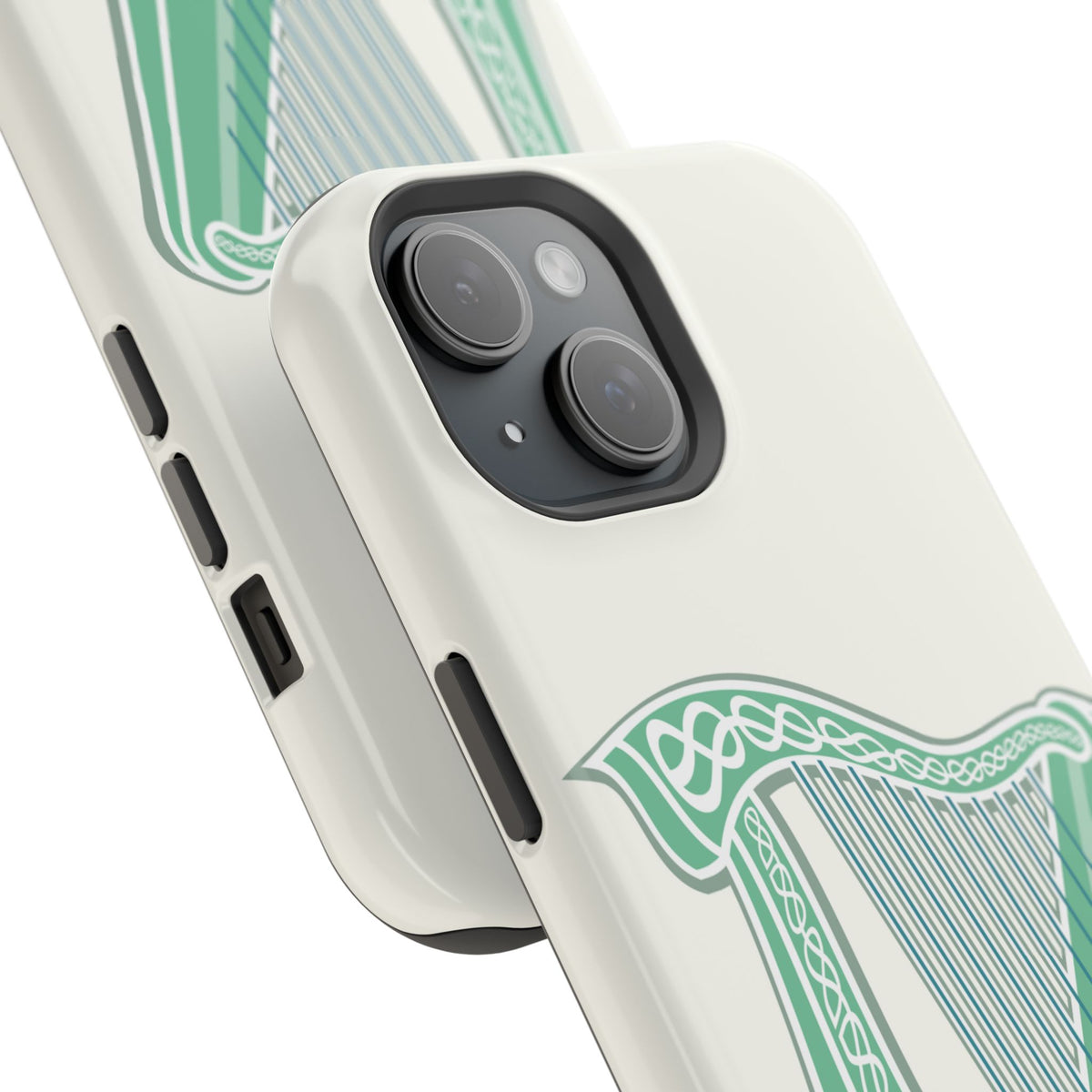 Irish Harp Magnetic Phone Case, Celtic Heritage Ireland Symbol Art Compatible with iPhone 17, 16, 15, 14, 13