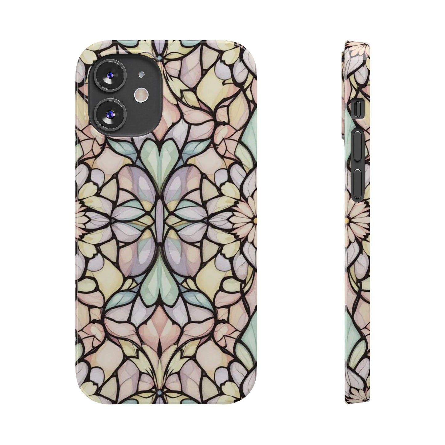 Floral Pattern Slim Phone Case - Perfect Gift for Nature Lovers, Stylish Accessory, Mobile Protection, Unique Design, Spring Vibes