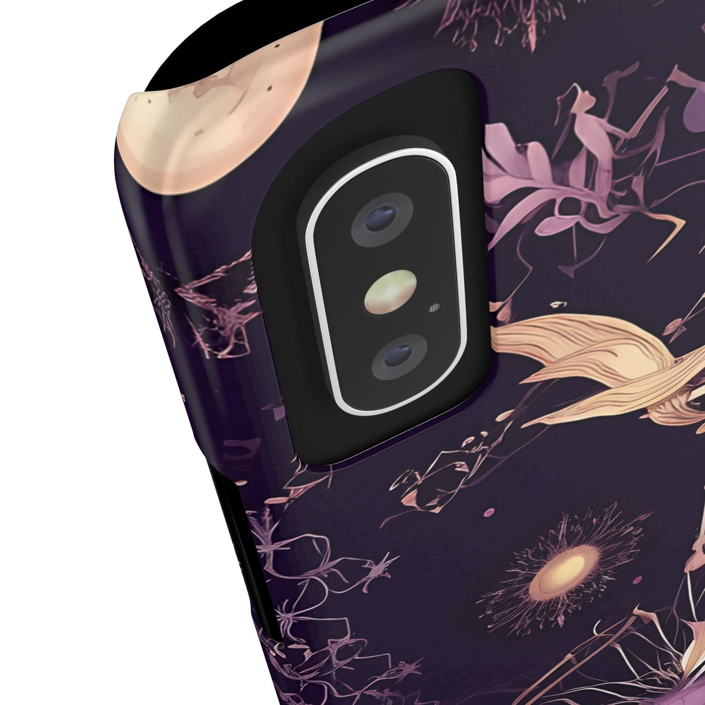 Gothic Floral Slim Phone Cases, Ghostly Style Mobile Cover, Dark Aesthetic Gift, Unique Protective Case, Perfect for Halloween