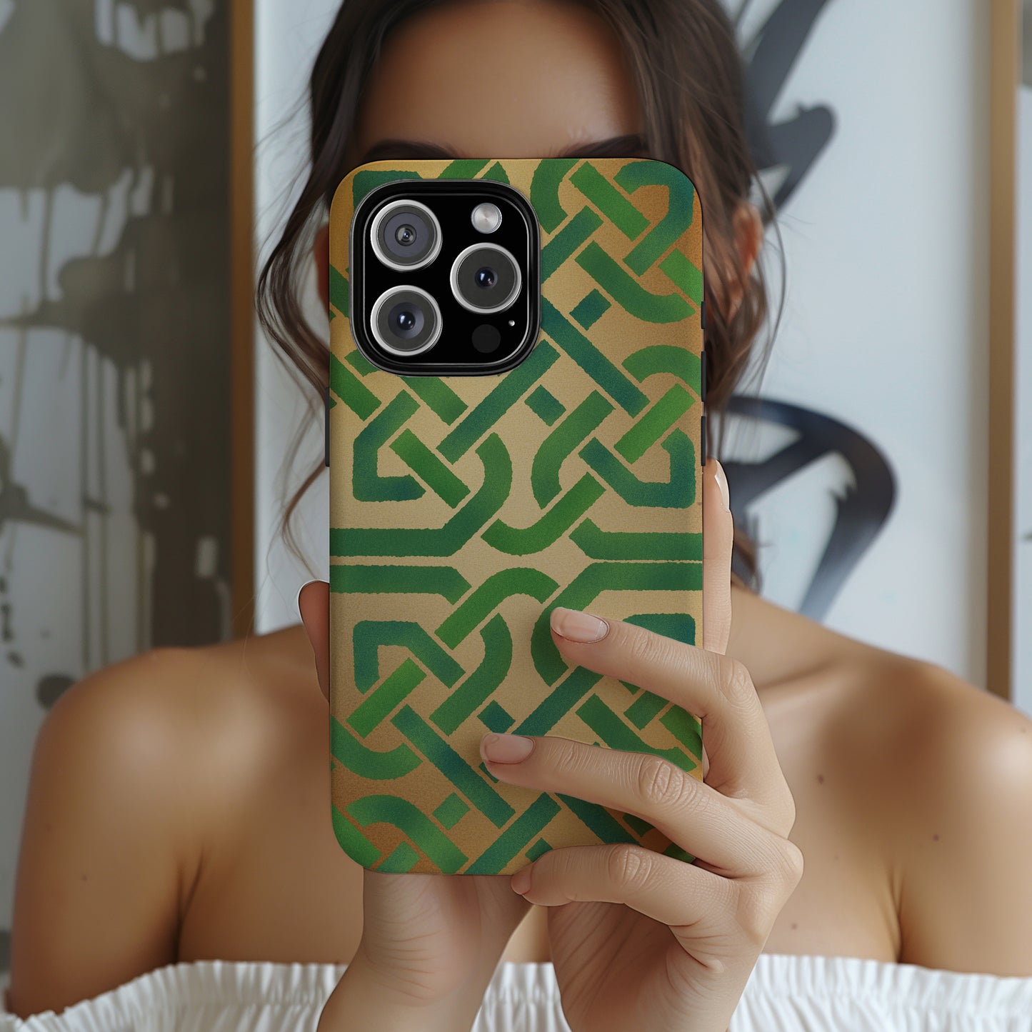 Celtic Knot Tough Phone Case, Irish Heritage Pattern Phone Cover, Celtic Art Design, Irish Culture Gift for iPhone Galaxy Google