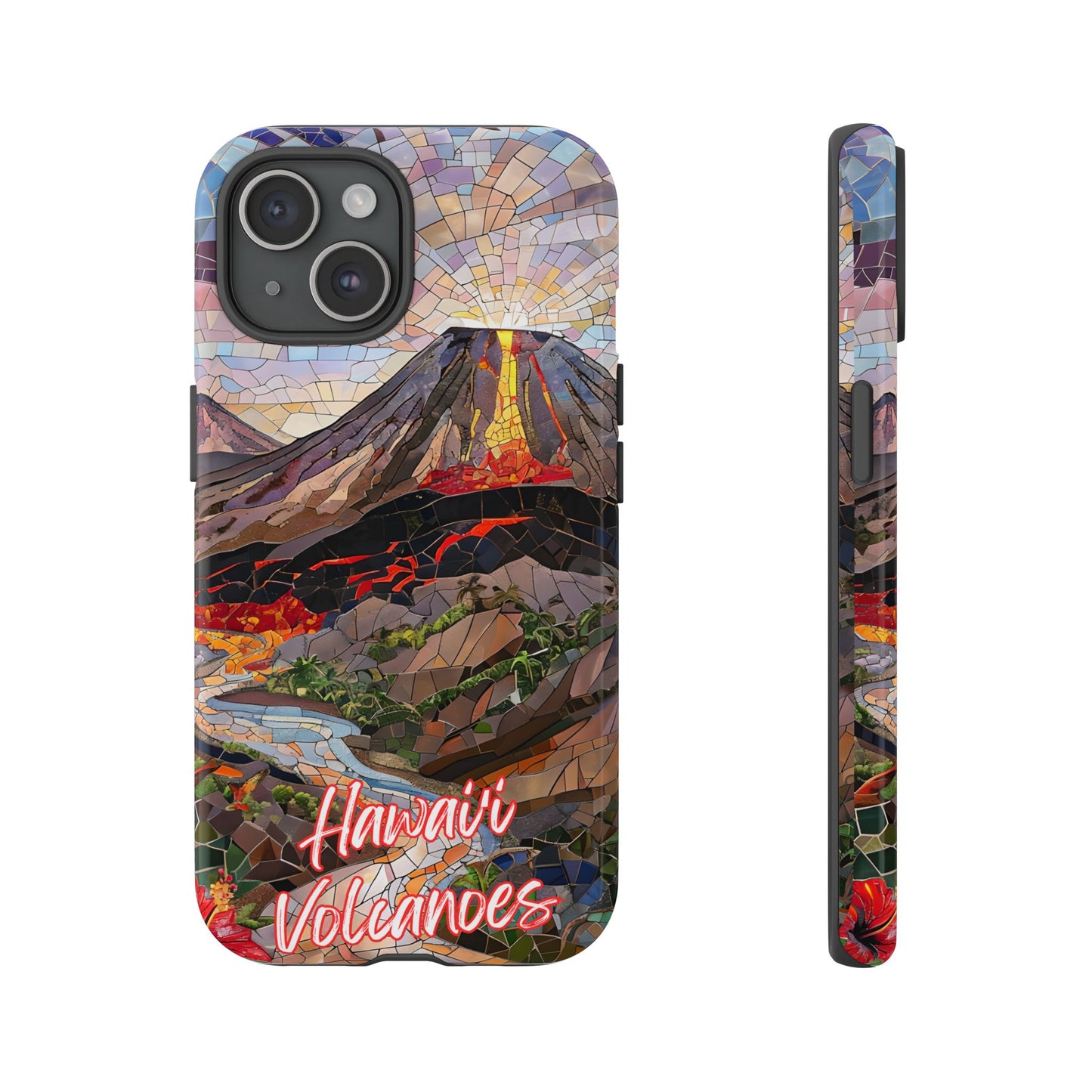 Hawaii Volcanoes National Park Hawaii Phone Case, Mosaic Phone Case, Hawaii Nature Art, National Park Gift, Scenic Waterfall Phone Cover