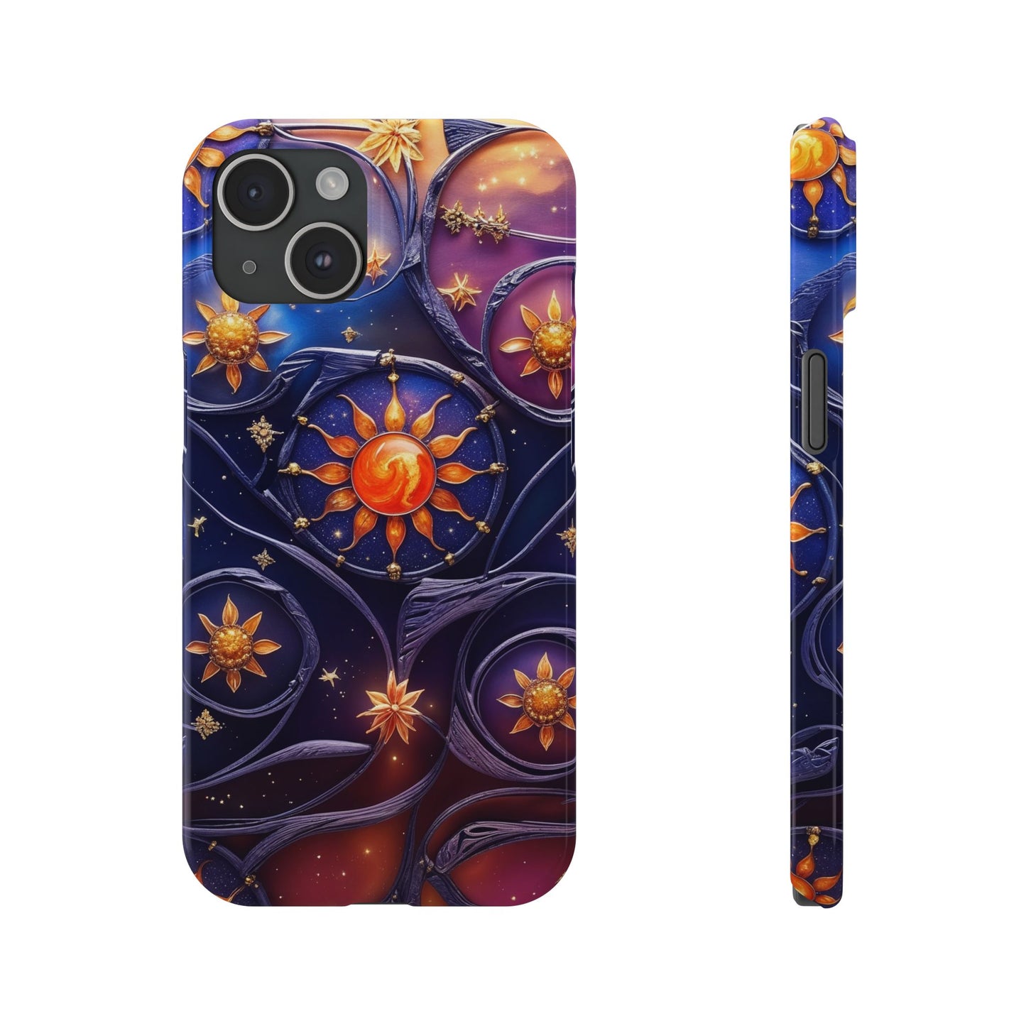 Celestial Slim Phone Cases, Starry Sky Phone Cover, Zodiac Design, Astrology Gift, Cosmic Phone Accessories