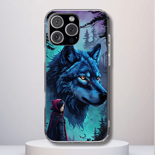 Little Red Riding Hood Wolf Phone Case - Fairytale Halloween Tough Case, Forest Witchcore Aesthetic, Compatible with iPhone, Galaxy, Google