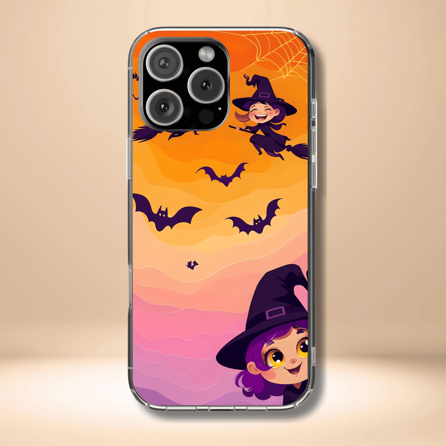 Cute Witch Halloween Phone Case Coquette - Creepy Cute Gift for Her, Goth Coquette Spooky Tough Case, Compatible with iPhone, Galaxy, Google