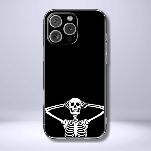 Skeleton Halloween Phone Case Coquette - Creepy Cute Gift for Her, Goth Coquette Spooky Tough Case,  Compatible with iPhone, Galaxy, Google
