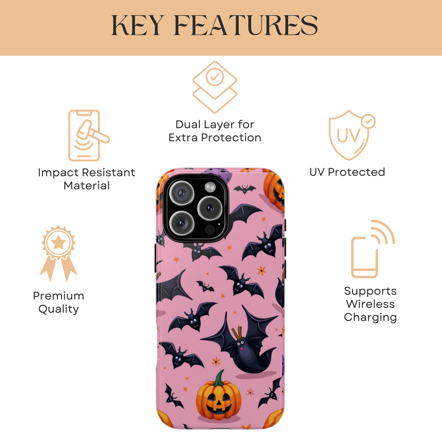 Summerween Phone Case, Coquette Ghost Phone Case, Funny Spooky Cute Case, Pink Halloween Aesthetic, Beachy Spooky Vibe Gift