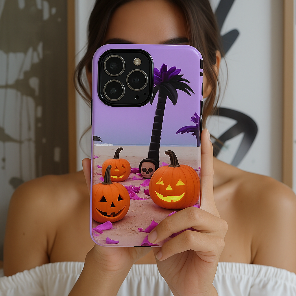 Summerween Phone Case, Coquette Ghost Phone Case, Funny Spooky Cute Case, Pink Halloween Aesthetic, Beachy Spooky Vibe Gift