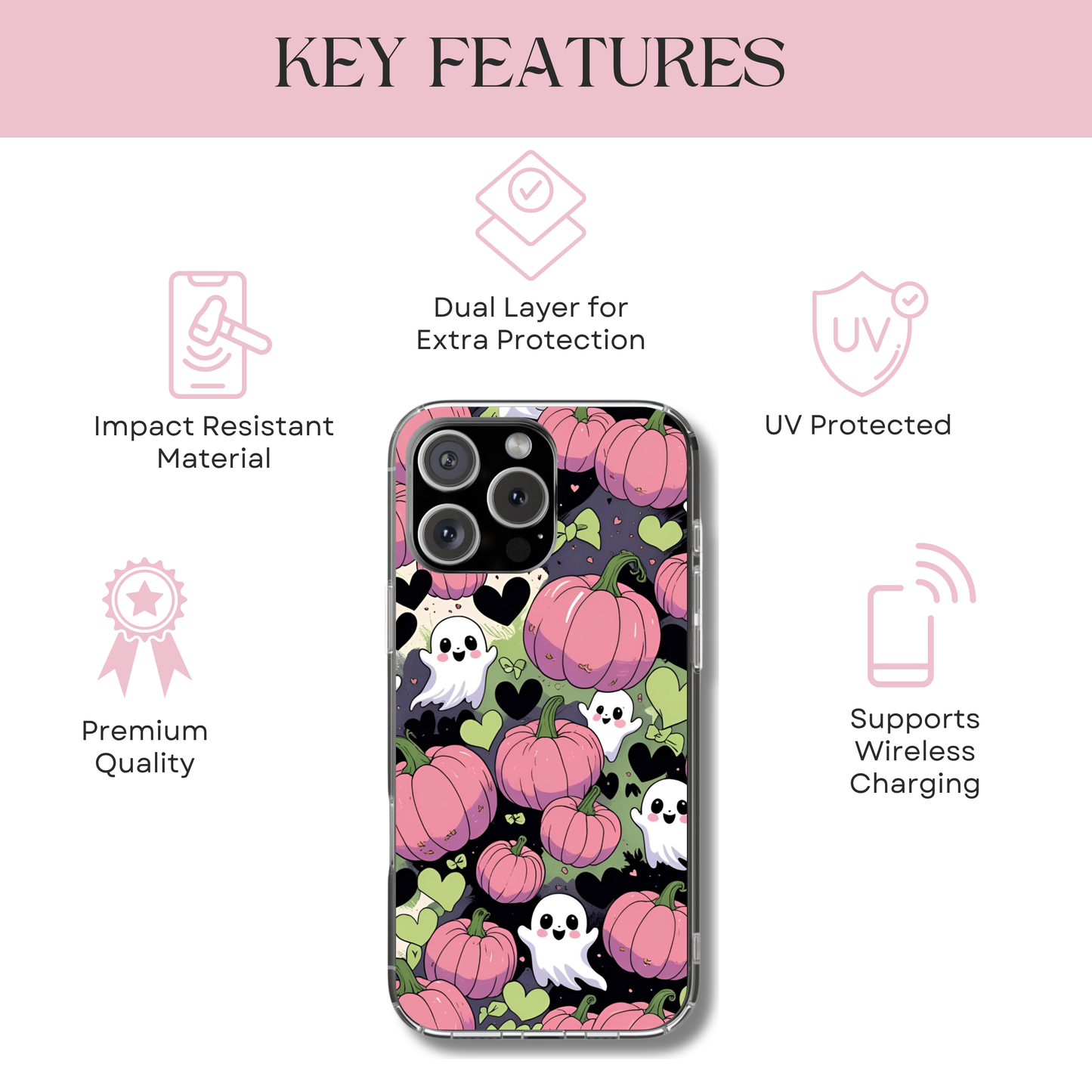 Summerween Phone Case, Coquette Ghost Phone Case, Funny Spooky Cute Summerween Case, Pastel Halloween Aesthetic, Beachy Spooky Vibe Gift