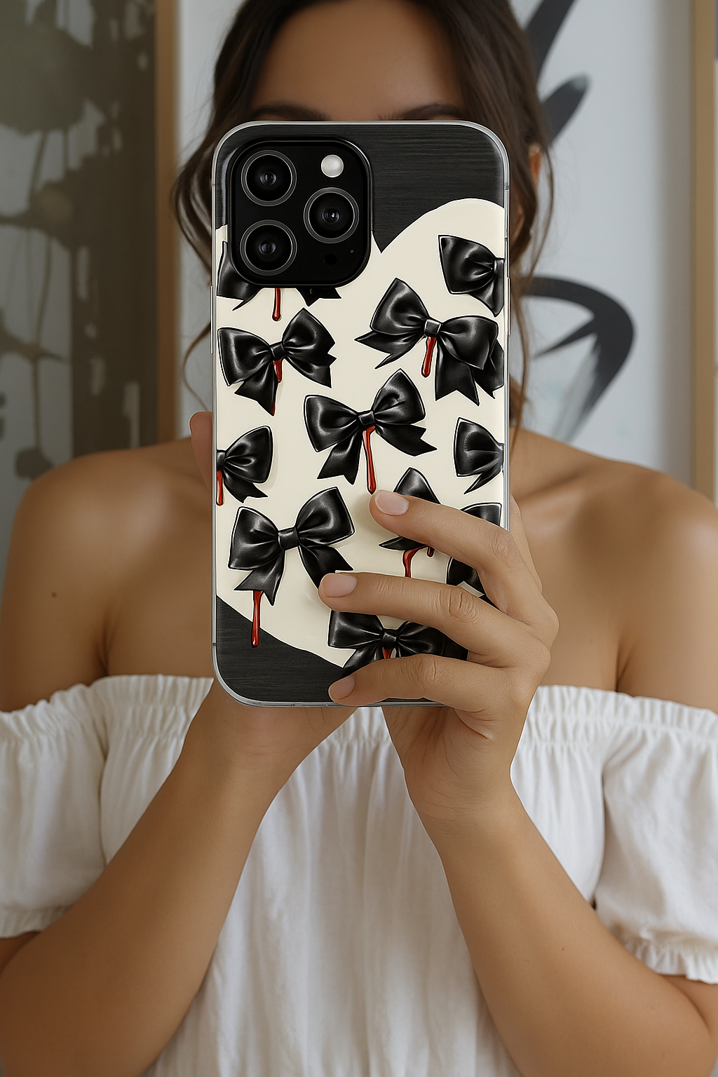 Spooky Halloween Tough Phone Case - Goth Coquette Aesthetic, Cute Horror Style, Compatible with iPhone, Galaxy, and Google Phones