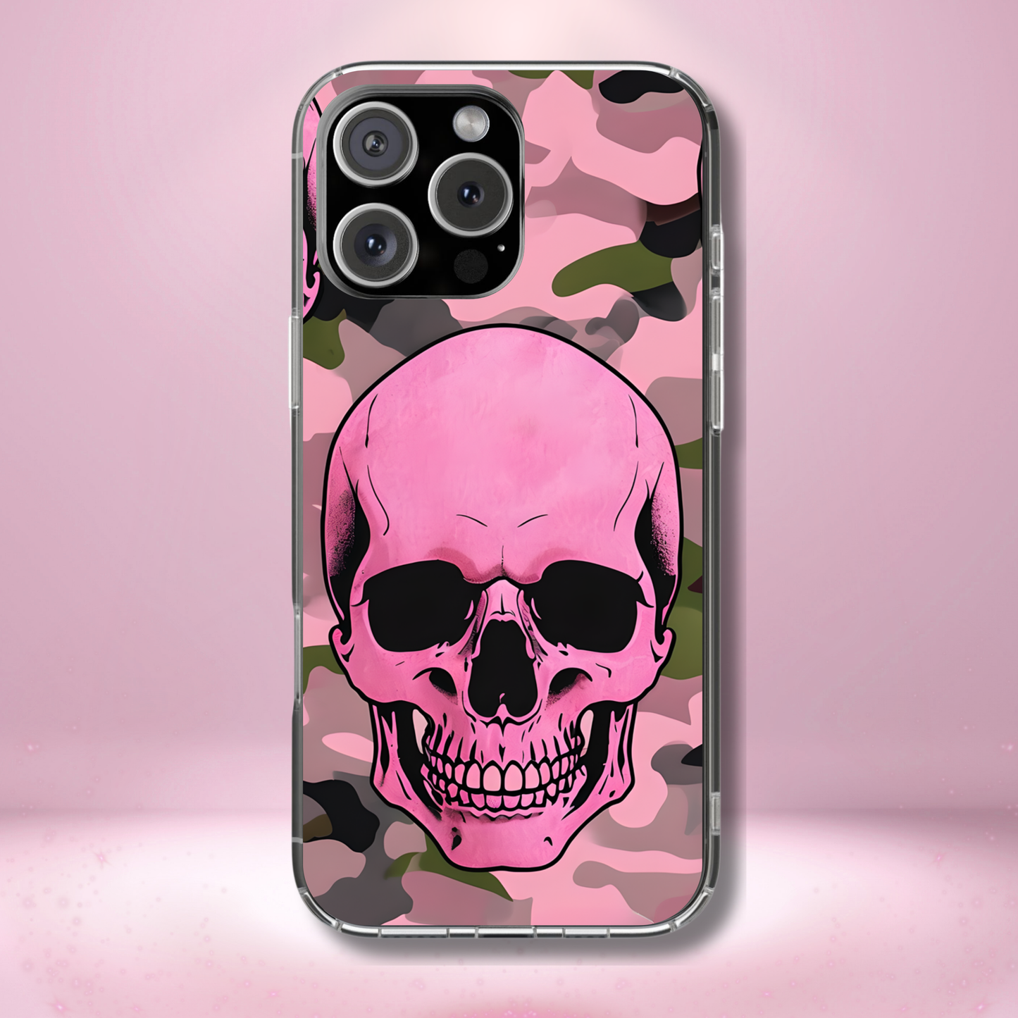 Skeleton Lovers Tough Phone Case - Pink Spooky Style, Pastel Goth Aesthetic, Compatible with iPhone, Galaxy, and Google Phones