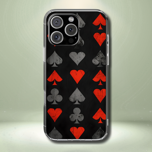 Dark Wonderland Suits Tough Phone Case Gothic Alicecore Aesthetic, Coquette Horror Style, Compatible with iPhone, Galaxy, and Google Phones