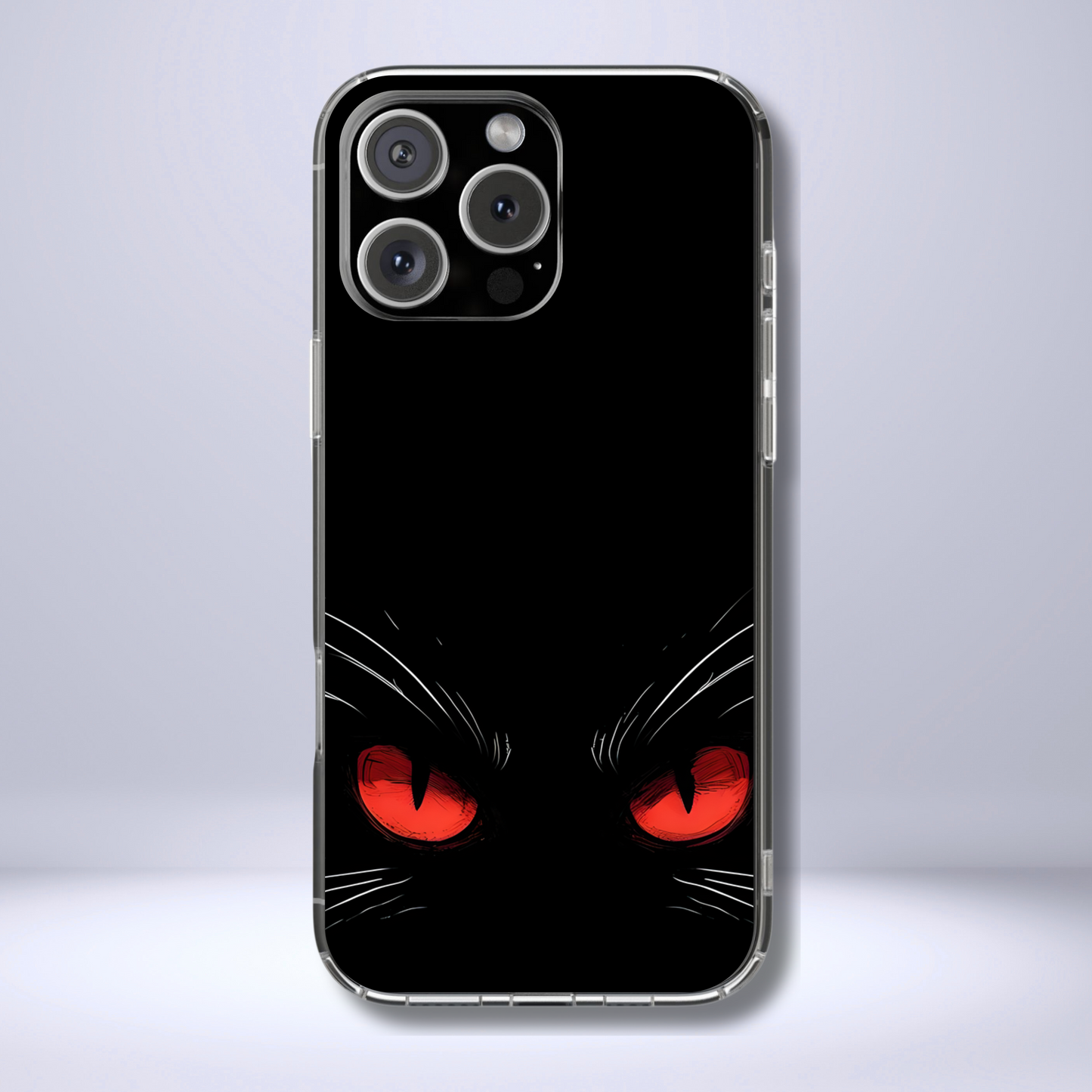 Black Cat Eyes Halloween Phone Case - Creepy Cute Gift for Her - Goth Coquette Spooky Tough Case - Compatible with iPhone, Galaxy, Google