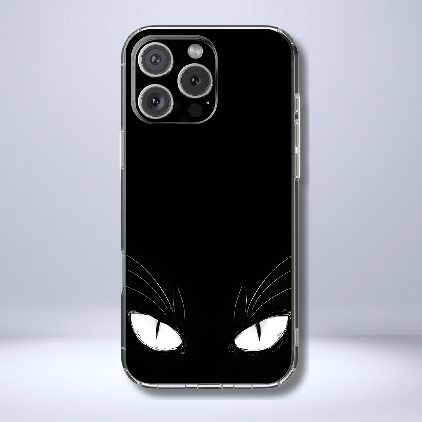 Black Cat Eyes Halloween Phone Case - Creepy Cute Gift for Her - Goth Coquette Spooky Tough Case - Compatible with iPhone, Galaxy, Google