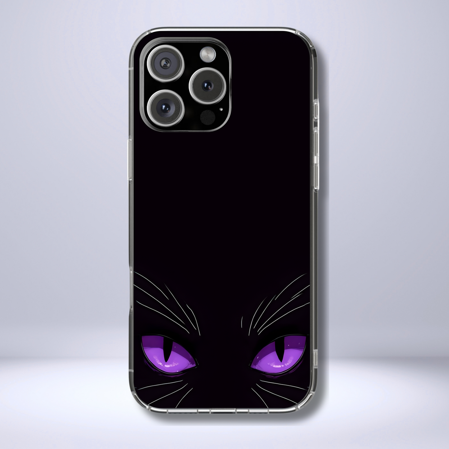 Black Cat Eyes Halloween Phone Case - Creepy Cute Gift for Her - Goth Coquette Spooky Tough Case - Compatible with iPhone, Galaxy, Google