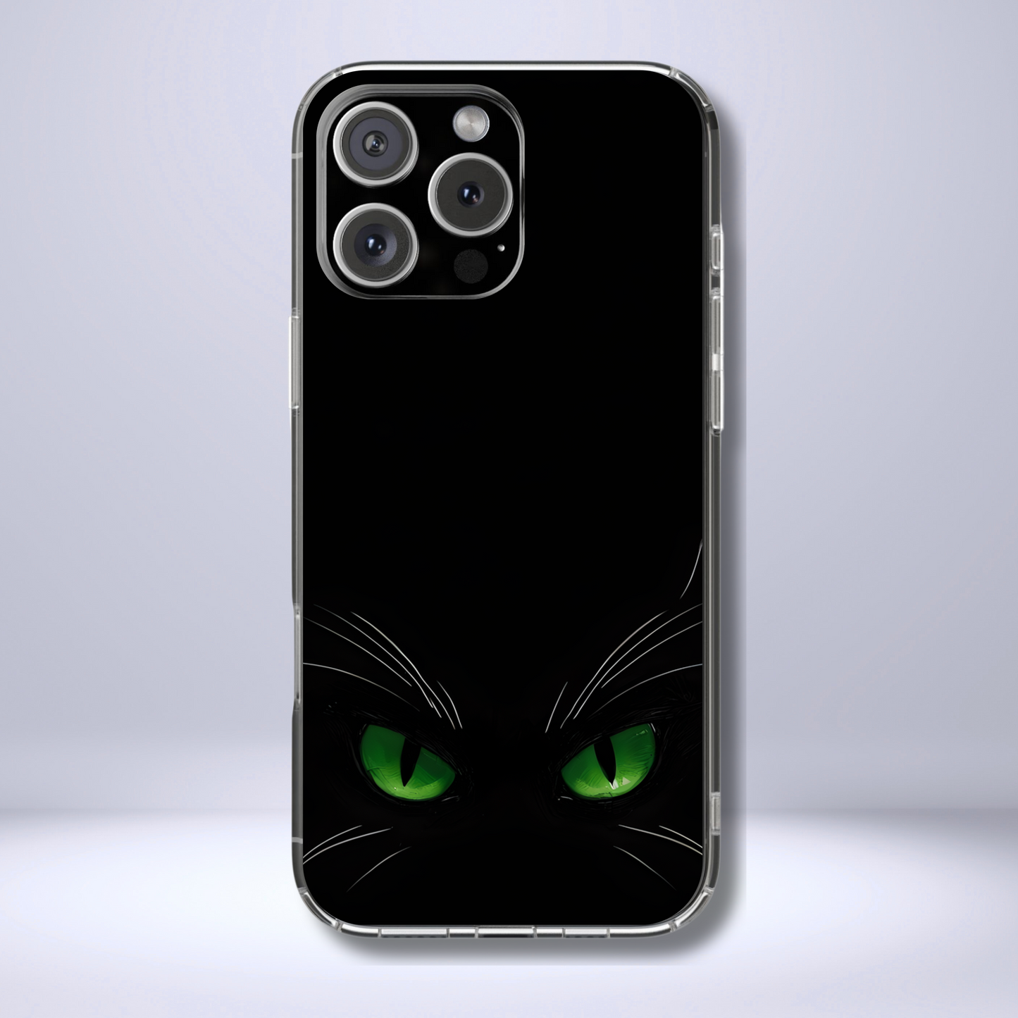 Black Cat Eyes Halloween Phone Case - Creepy Cute Gift for Her - Goth Coquette Spooky Tough Case - Compatible with iPhone, Galaxy, Google