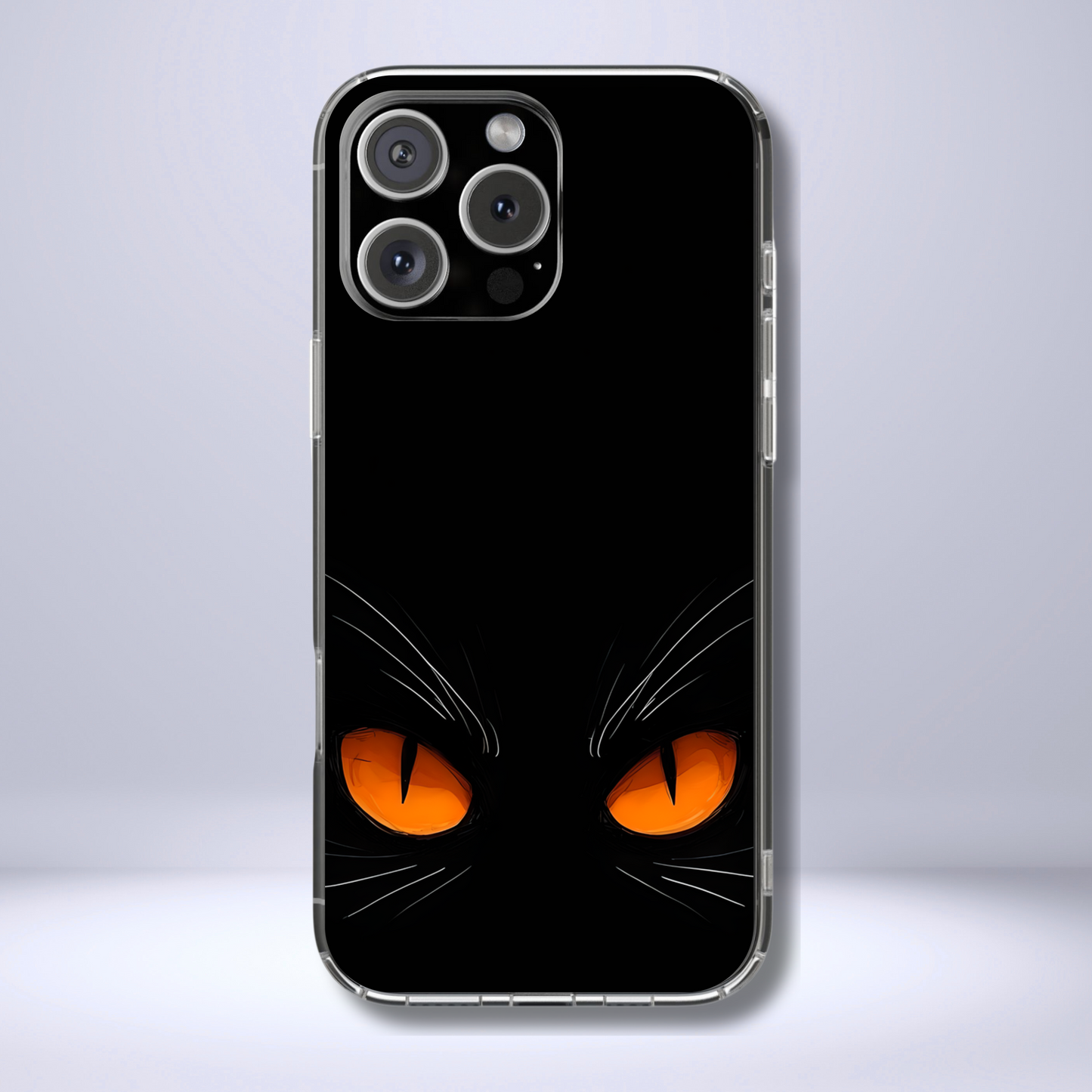 Black Cat Eyes Halloween Phone Case - Creepy Cute Gift for Her - Goth Coquette Spooky Tough Case - Compatible with iPhone, Galaxy, Google