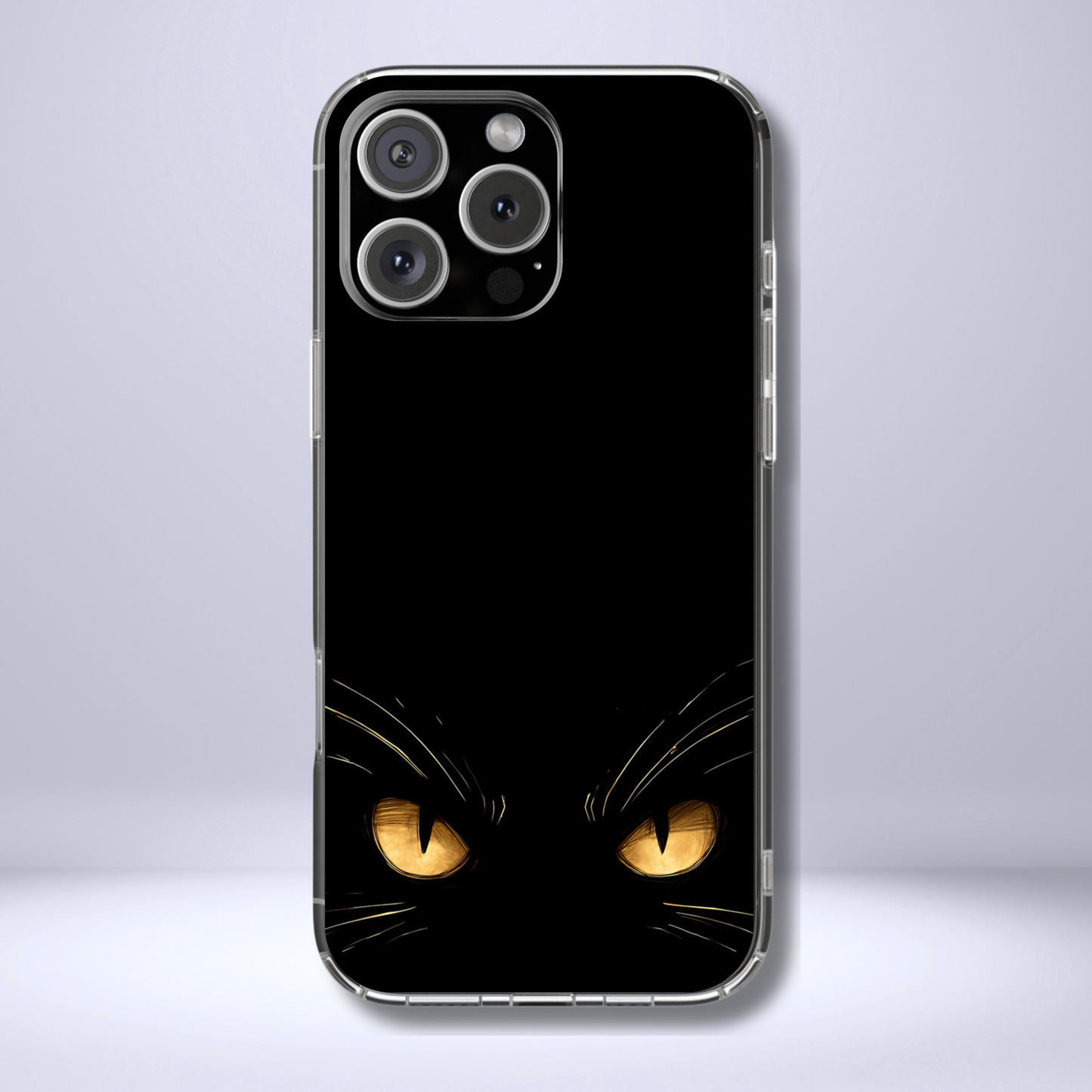 Black Cat Eyes Halloween Phone Case - Creepy Cute Gift for Her - Goth Coquette Spooky Tough Case - Compatible with iPhone, Galaxy, Google