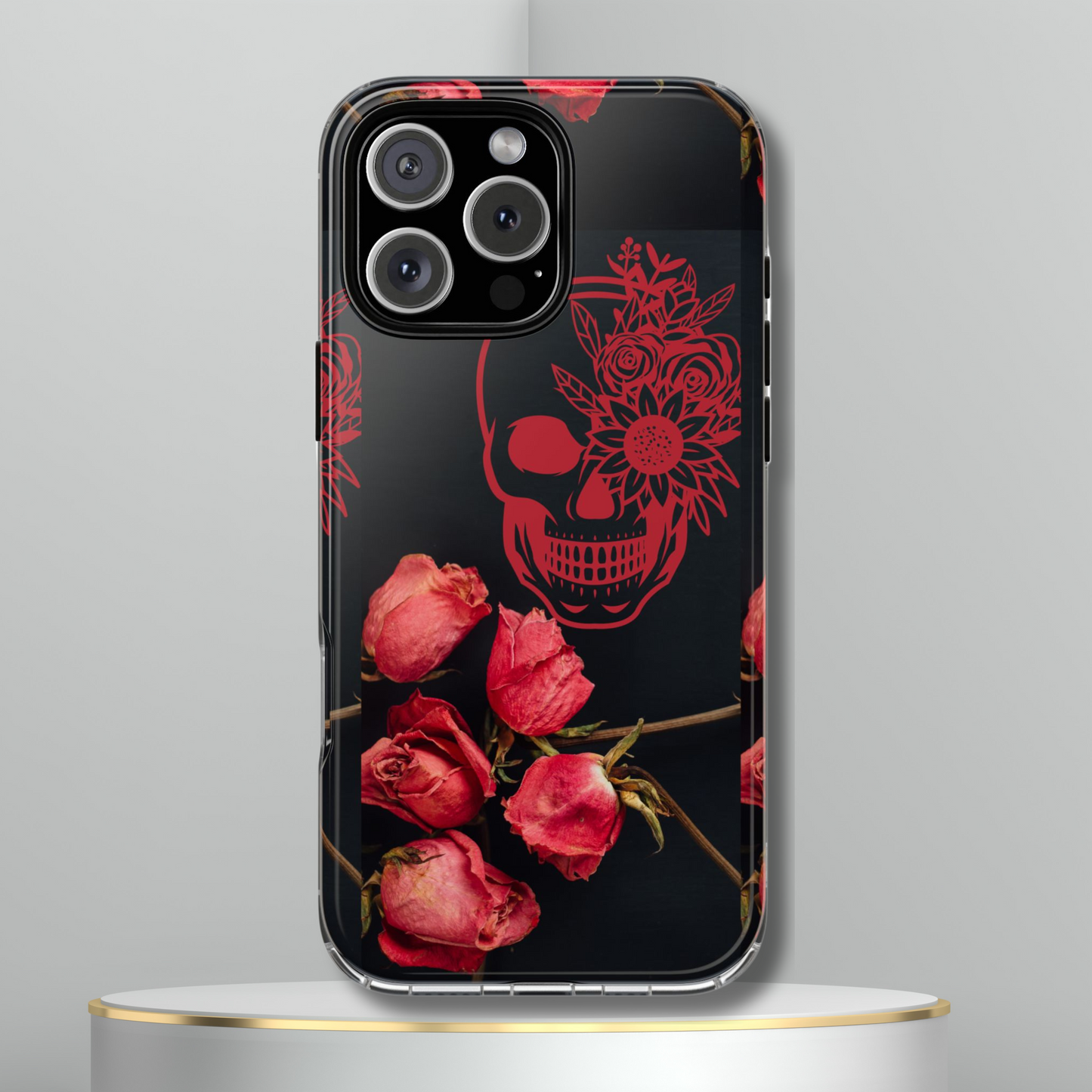 Dead Rose Phone Case - Gothic Floral Aesthetic Cover - Goth Halloween Gift - Compatible with iPhone, Galaxy, Google Phones