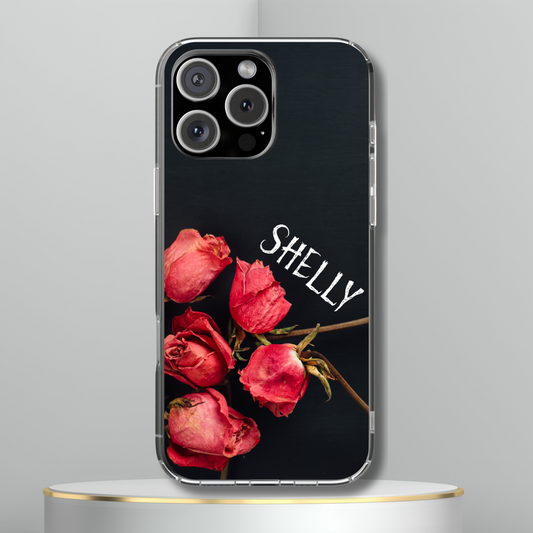 Personalized Dead Rose Phone Case, Gothic Floral Aesthetic Cover,  Custom Goth Halloween Gift, Compatible with iPhone, Galaxy, Google Phones