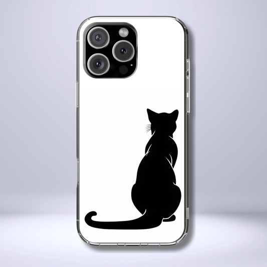 Black Cat Halloween Phone Case Coquette - Creepy Cute Gift for Her, Goth Coquette Spooky Tough Case, Compatible with iPhone, Galaxy, Google