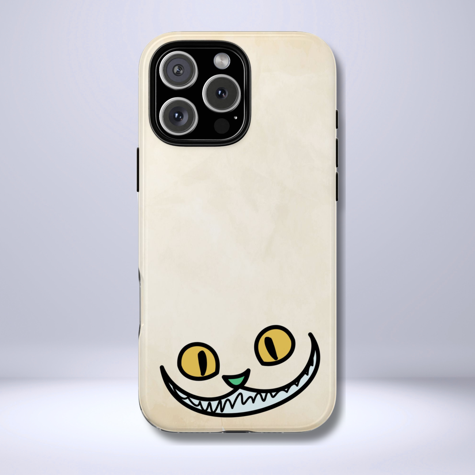 Alice in Wonderland tough phone case featuring the whimsical “This Way” and “That Way” signpost from the classic story. This dual-layer design protects iPhone 16, iPhone 17, Galaxy, and Google Pixel phones while keeping a vintage book-inspired aesthetic.
