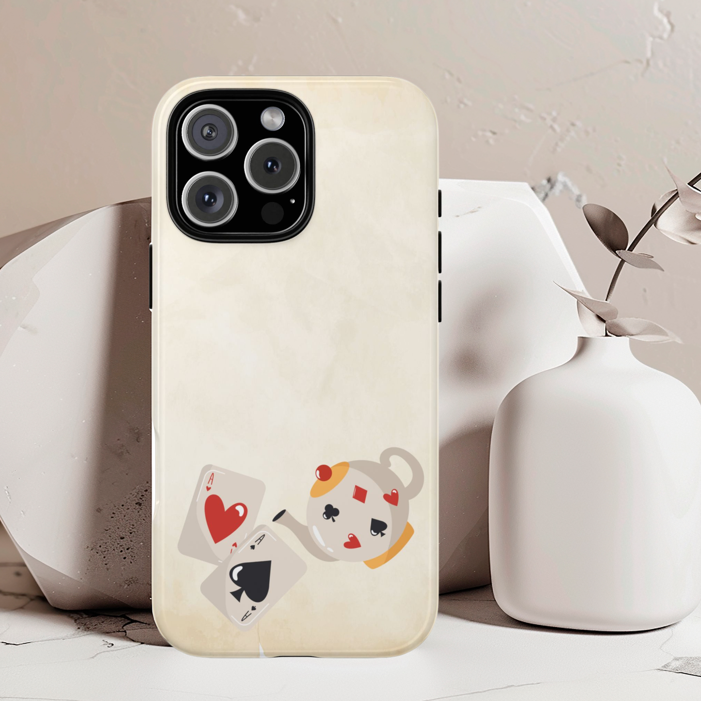 Wonderland tough phone cover with the iconic signpost pointing “This Way” and “That Way,” inspired by Lewis Carroll’s original tale. The parchment background gives an aged, storybook texture ideal for fantasy and literature lovers.
