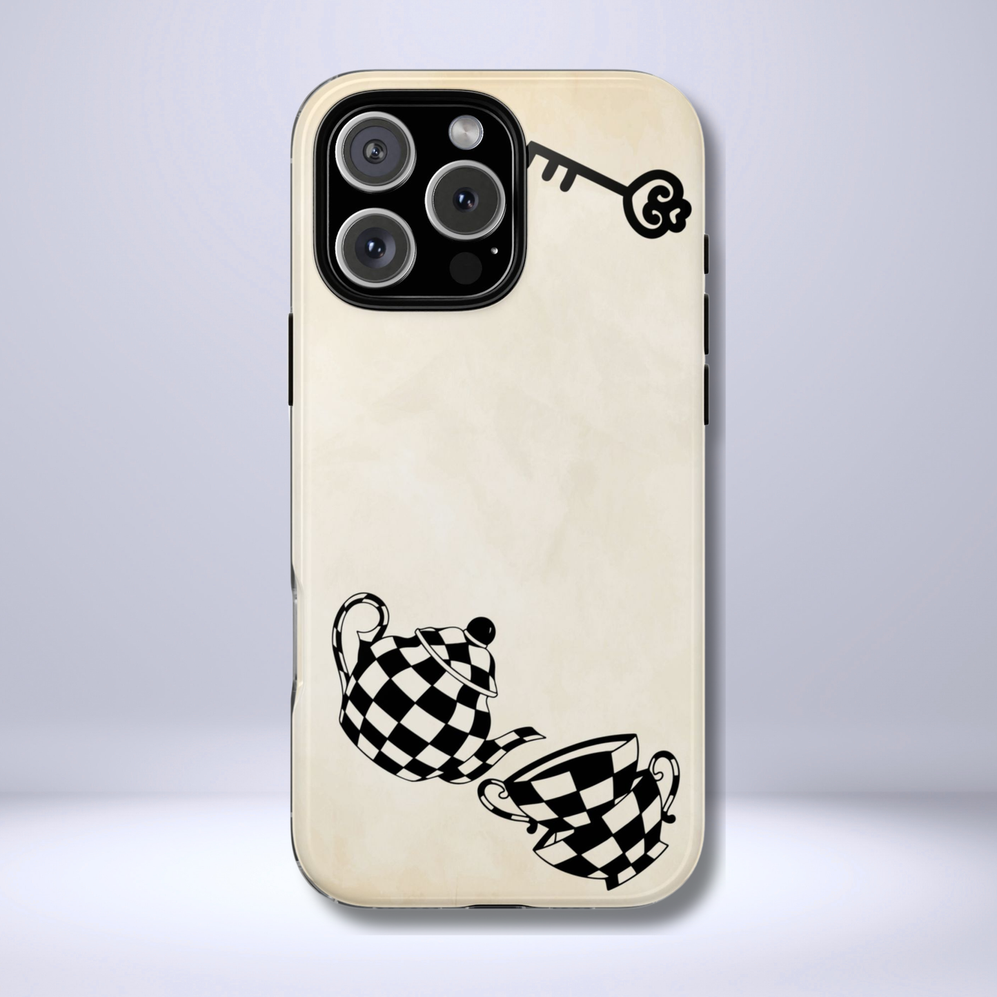 Alice in Wonderland tough phone case featuring the whimsical “This Way” and “That Way” signpost from the classic story. This dual-layer design protects iPhone 16, iPhone 17, Galaxy, and Google Pixel phones while keeping a vintage book-inspired aesthetic.
