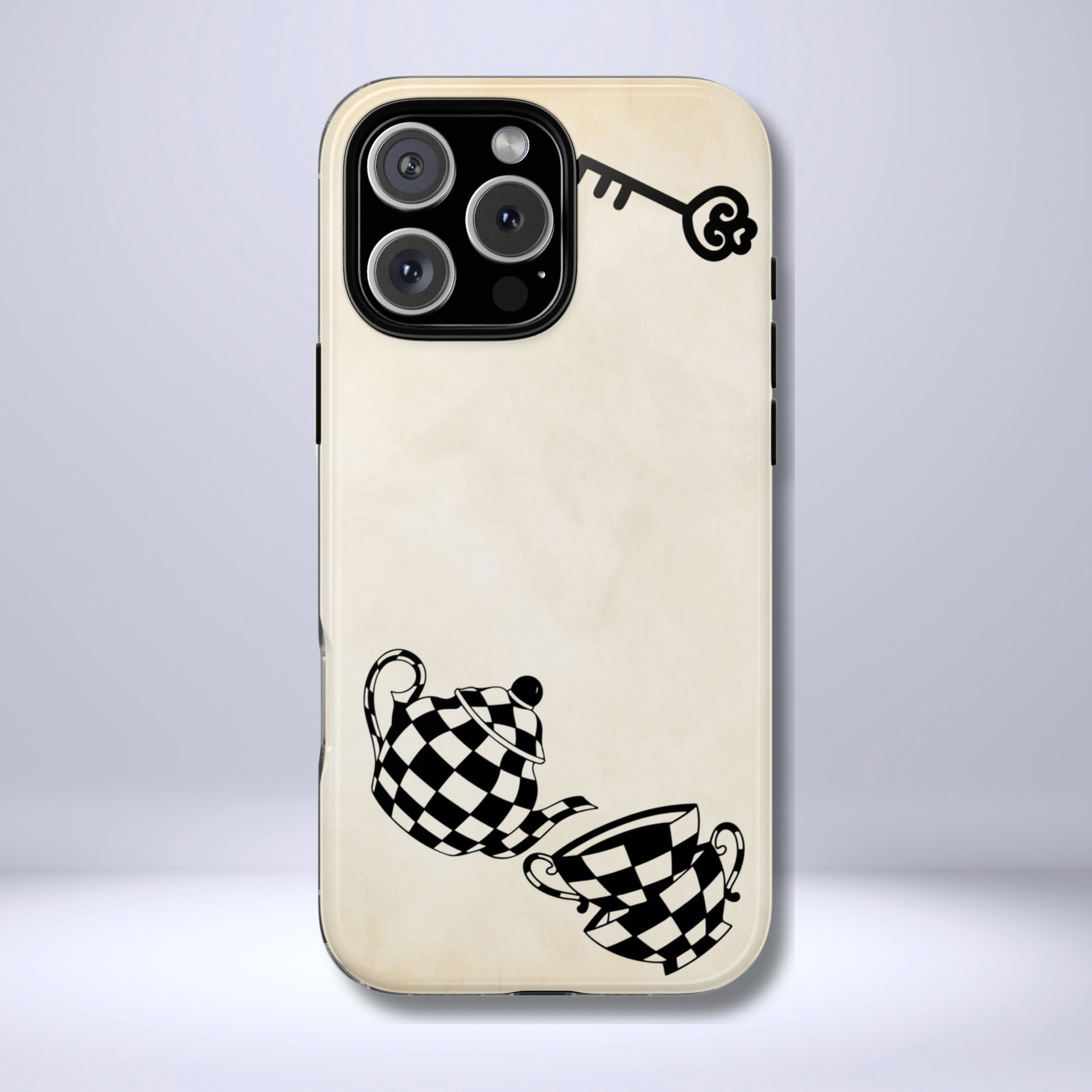 Alice in Wonderland tough phone case featuring the whimsical “This Way” and “That Way” signpost from the classic story. This dual-layer design protects iPhone 16, iPhone 17, Galaxy, and Google Pixel phones while keeping a vintage book-inspired aesthetic.
