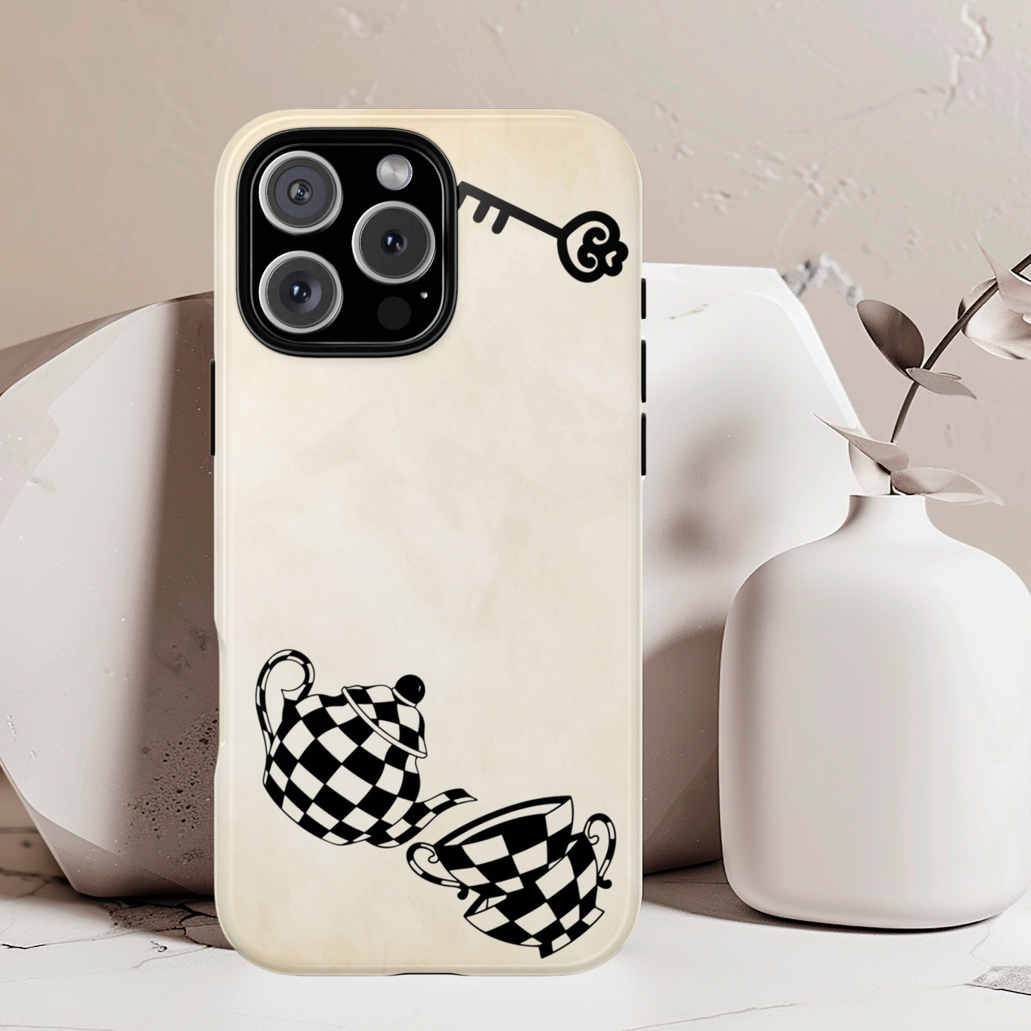 Wonderland tough phone cover with the iconic signpost pointing “This Way” and “That Way,” inspired by Lewis Carroll’s original tale. The parchment background gives an aged, storybook texture ideal for fantasy and literature lovers.
