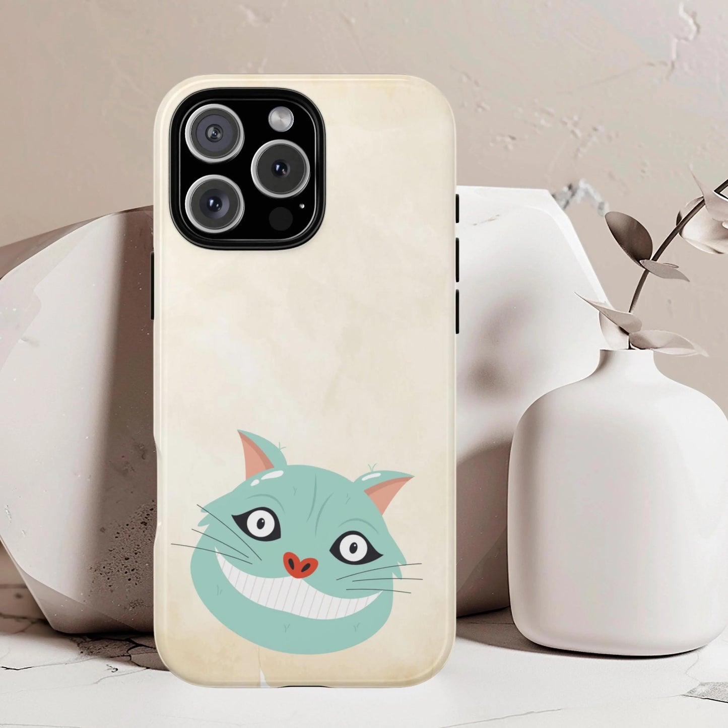 Alice in Wonderland Biodegradable Phone Case, Cheshire Cat Phone Cover, Compatible with Galaxy and iPhone 17, 16, 15, 14, 13