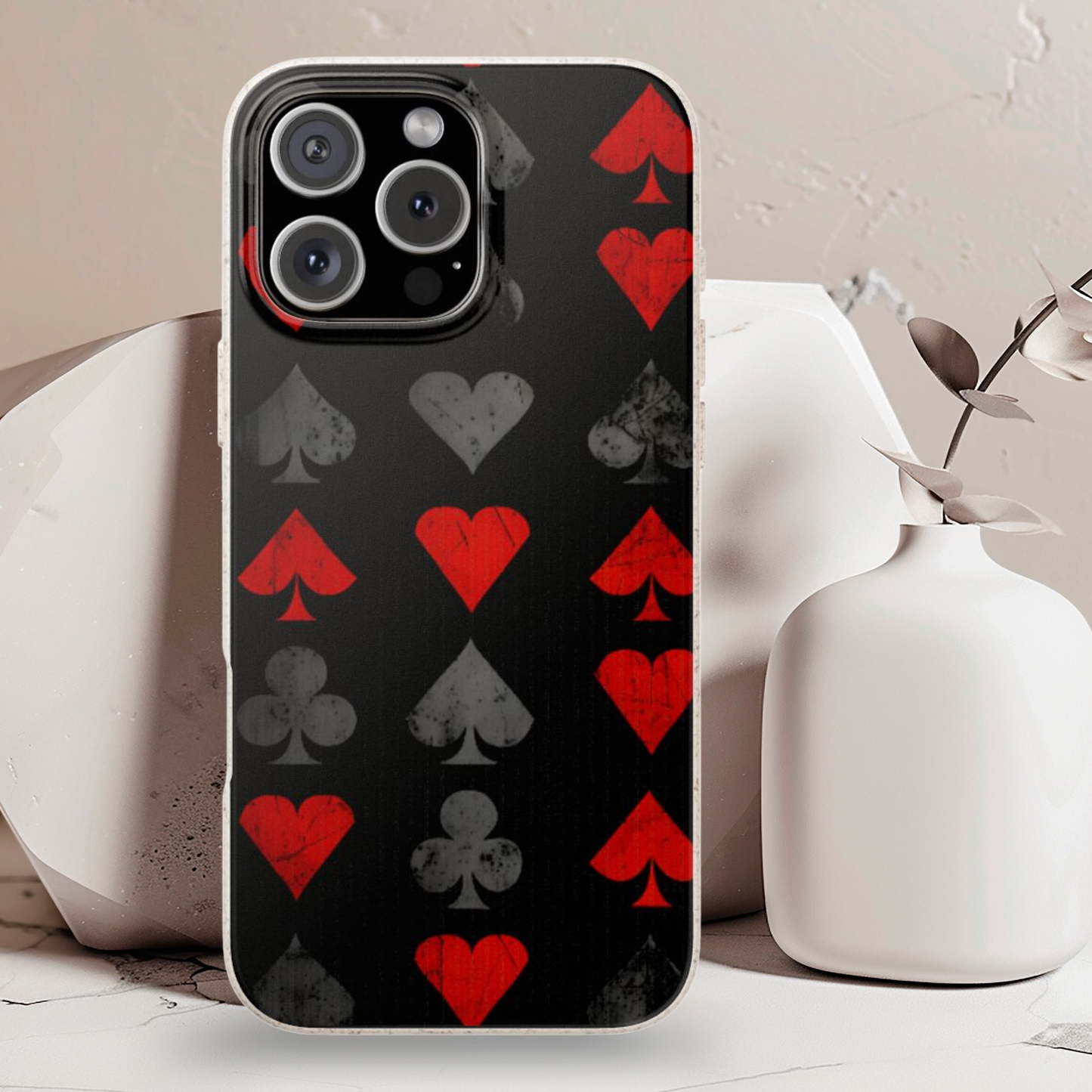 Alice in Wonderland Biodegradable Phone Case, Dark Fantasy Card Suits Phone Cover, Compatible with Galaxy and iPhone 17, 16, 15, 14, 13