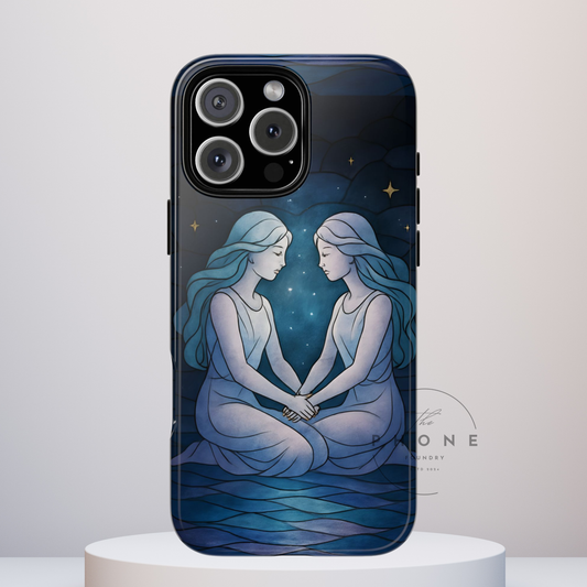 Gemini Zodiac Tough Phone Case, Astrology, Celestial Star Sign Cover, Compatible with iPhone, Galaxy, Pixel