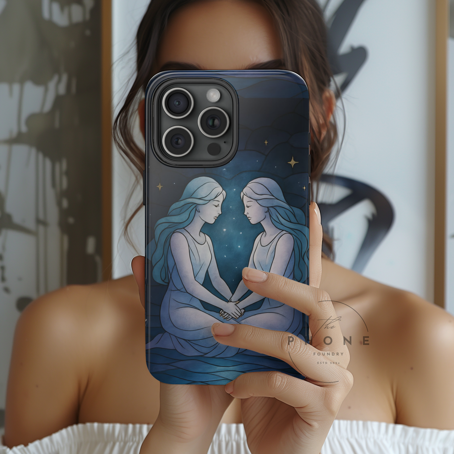 Gemini Zodiac Tough Phone Case, Astrology, Celestial Star Sign Cover, Compatible with iPhone, Galaxy, Pixel