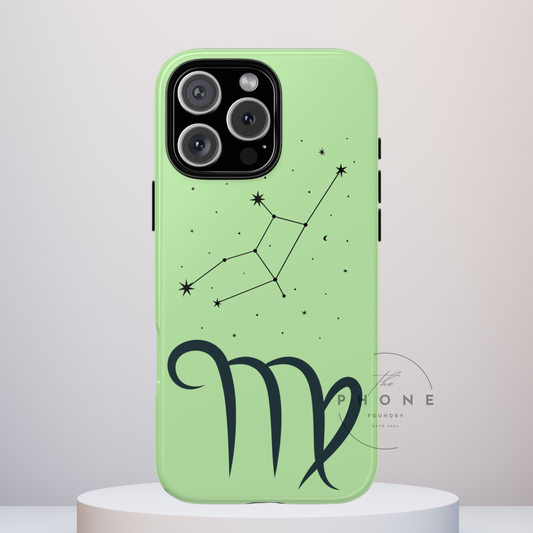 Virgo Zodiac Tough Phone Case, Astrology, Celestial Star Sign Cover, Compatible with iPhone, Galaxy, Pixel