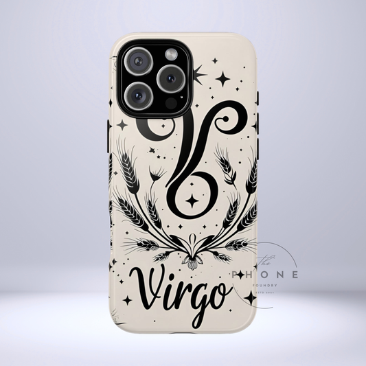 Virgo Zodiac Tough Phone Case, Astrology, Celestial Star Sign Cover, Compatible with iPhone, Galaxy, Pixel