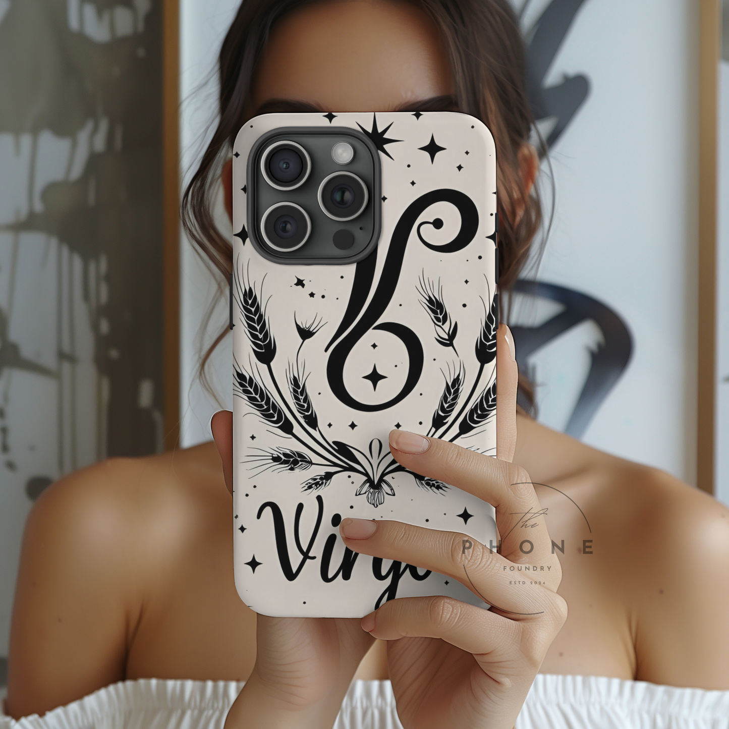 Virgo Zodiac Tough Phone Case, Astrology, Celestial Star Sign Cover, Compatible with iPhone, Galaxy, Pixel