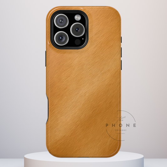 Horse Print Tough Phone Case, Animal Print, Protective Faux Skin Style Cover Compatible with iPhone 17, 16, 15, 14, 13, Galaxy, Google