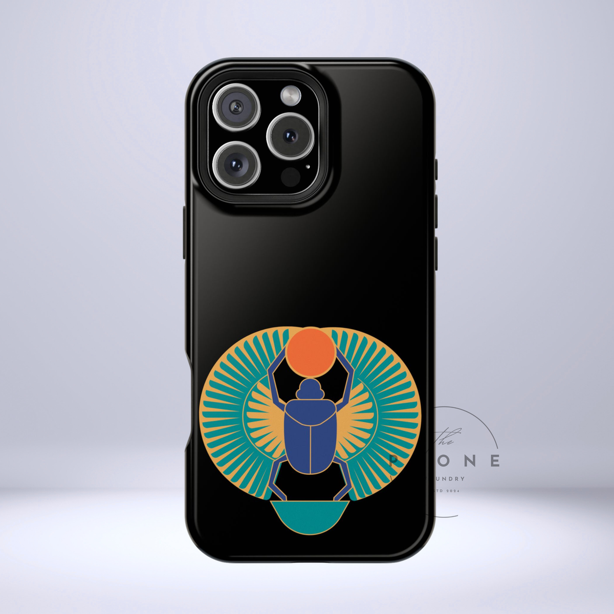 Ancient Egyptian Scarab Beetle Tough Phone Case - Symbol of Rebirth, Compatible with iPhone 17, 16, 15, 14, 13, Galaxy, Google