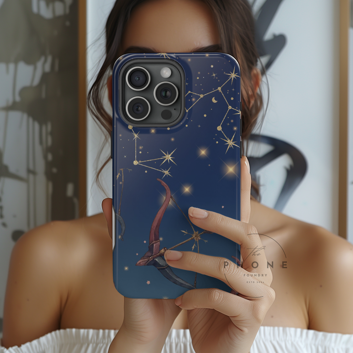 Sagittarius Zodiac Magnetic Phone Case, Astrology Gift for Her, Celestial Star Sign Cover, Compatible with iPhone 17, 16, 15, 14, 13
