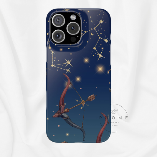 Sagittarius Zodiac Slim Phone Case, Astrology Gift for Her, Celestial Star Sign Cover, Compatible with iPhone 17, 16, 15, 14, 13