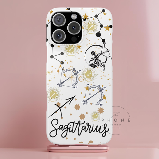 Sagittarius Zodiac Slim Phone Case, Astrology Gift for Her, Celestial Star Sign Cover, Birthday Gift, Compatible with iPhone 17, 16, 15, 14, 13, 12, 11