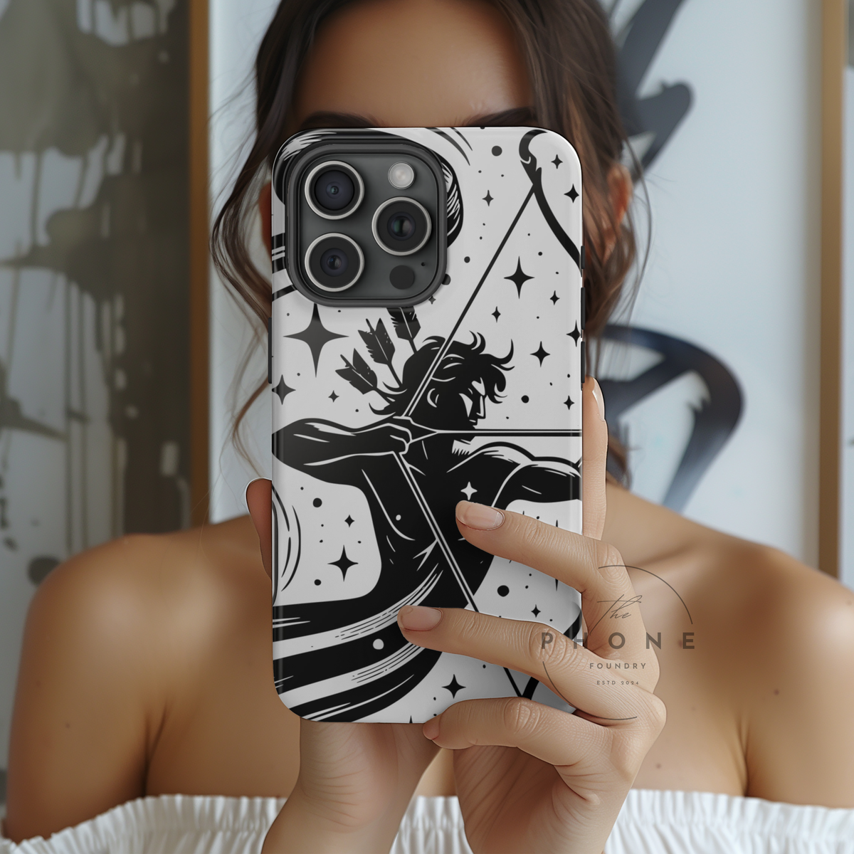 Sagittarius Zodiac Slim Phone Case, Astrology Gift for Her, Celestial Star Sign Cover, Compatible with iPhone 17, 16, 15, 14, 13