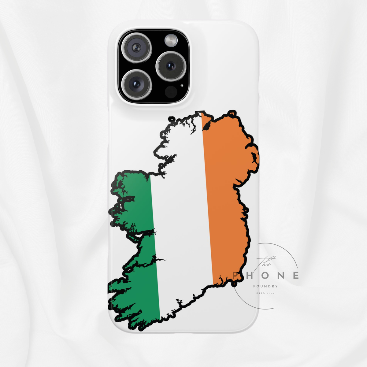 Ireland Map Slim Phone Case, Country Map Phone Cover Compatible with iPhone 17, 16, 15, 14, 13, 12, 11